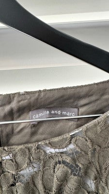 Camilla And Marc ‘The Gaming Dress’ Size 12 Olive Lace Dress