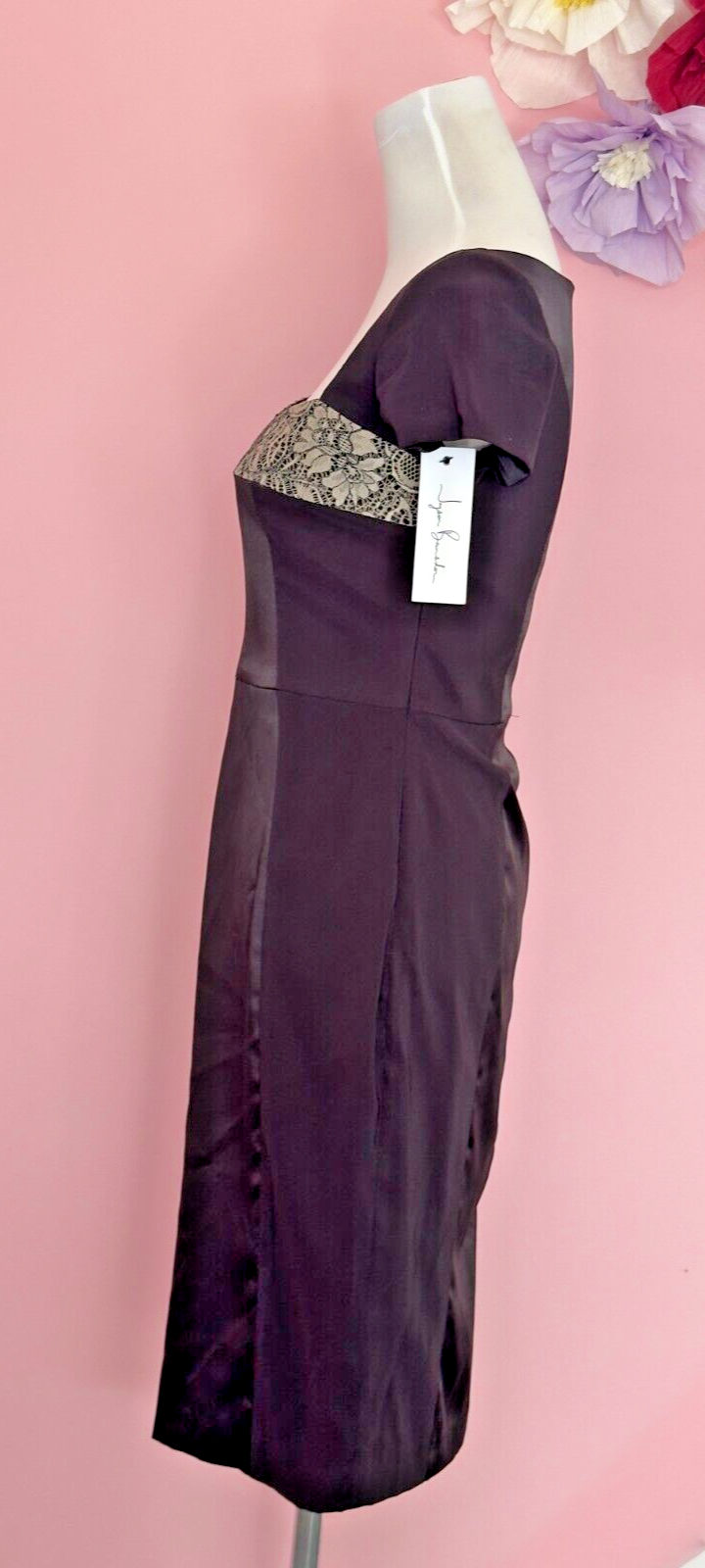 Jayson Brunsdon Designer Dress Size 8 | Elegant Black Lace Evening Dress RRP$599