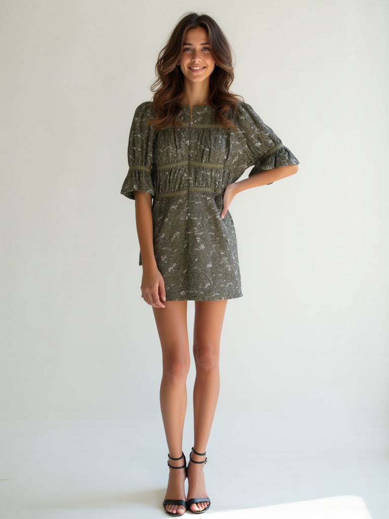 Camilla And Marc ‘The Gaming Dress’ Size 12 Olive Lace Dress