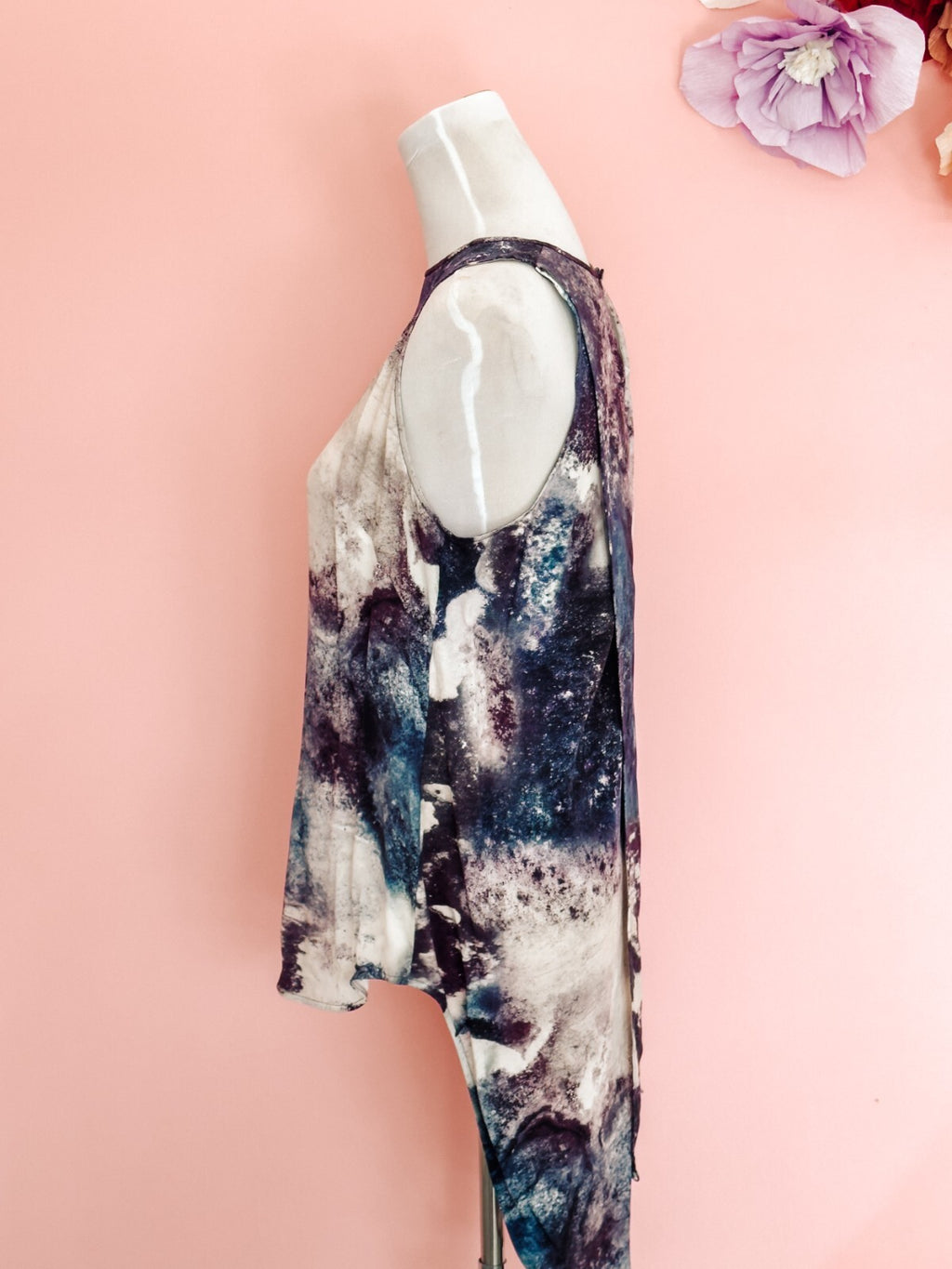 Willow Asymmetrical Sleeveless Top – Size 10 | Print, Stylish Original rrp $295
