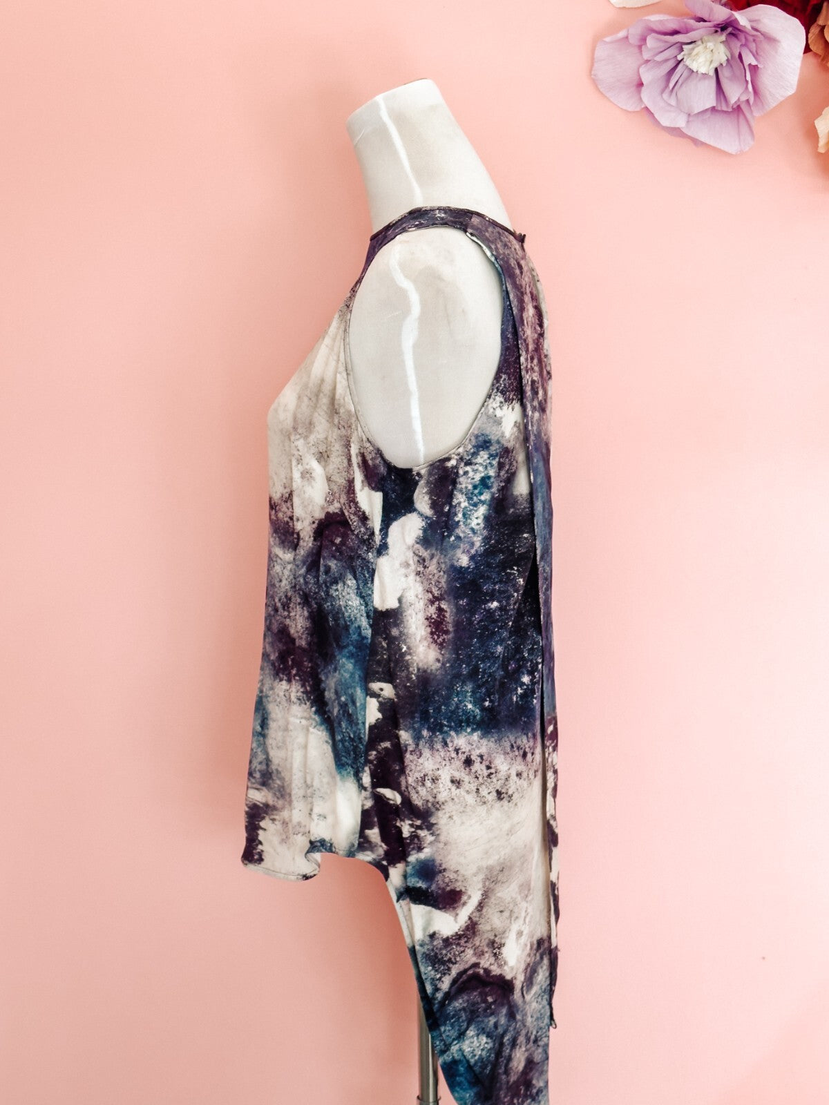Willow Asymmetrical Sleeveless Top – Size 10 | Print, Stylish Original rrp $295