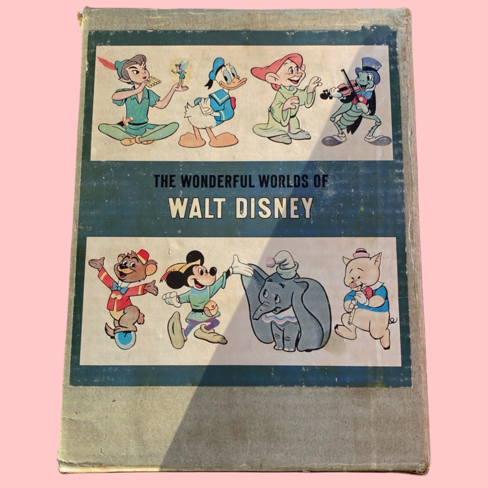 Vintage Walt Disney Box Set (Circa 1965) – 4 Hardcover Books – Rare Collectible!