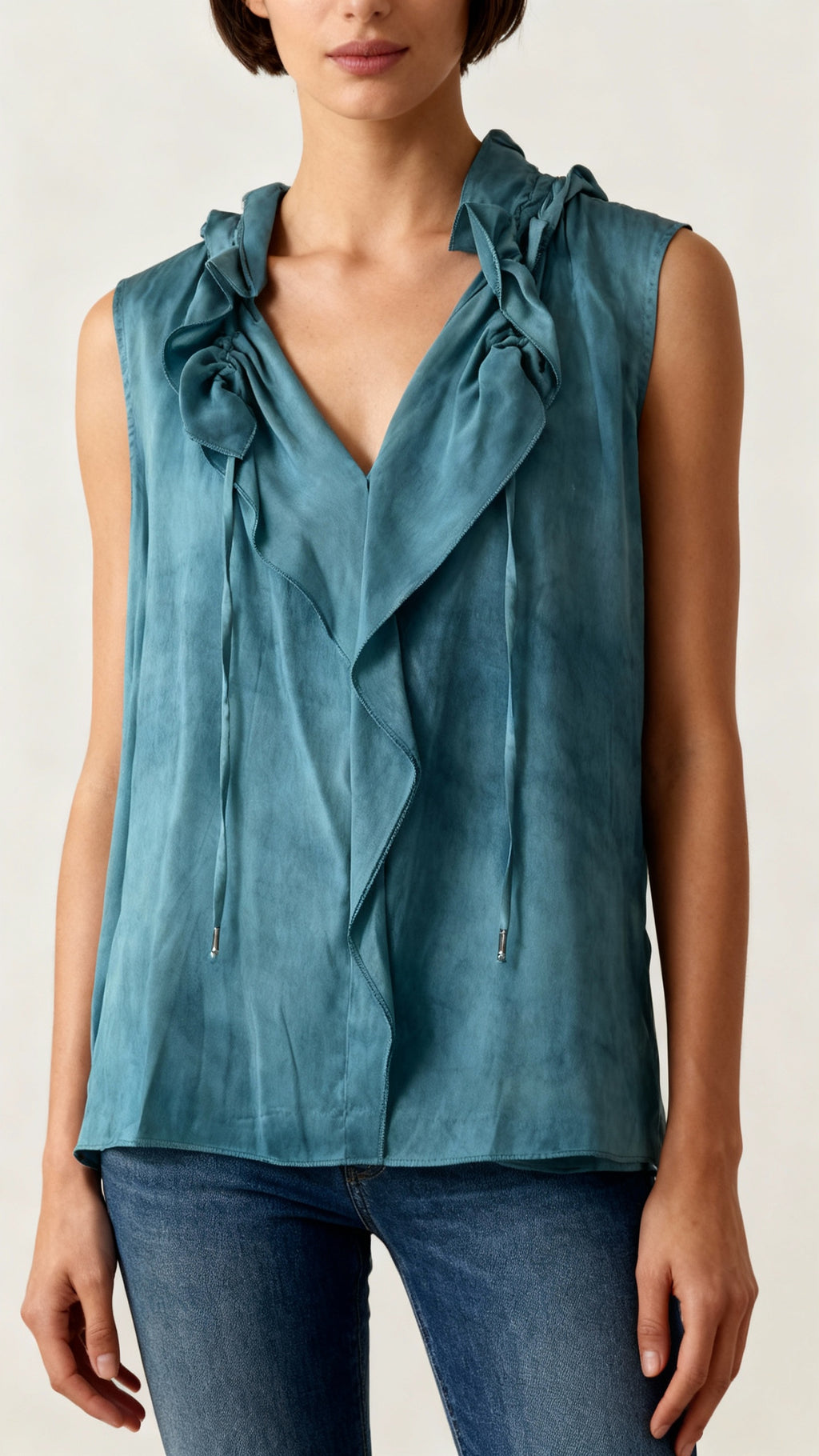 Elie Tahari Silk Top with Frill Detail, Size M – Pre-Loved Designer Fashion
