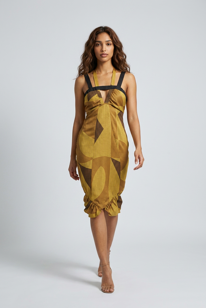 Sass & Bide Designer Dress – Size Small | Statement Print Midi Dress