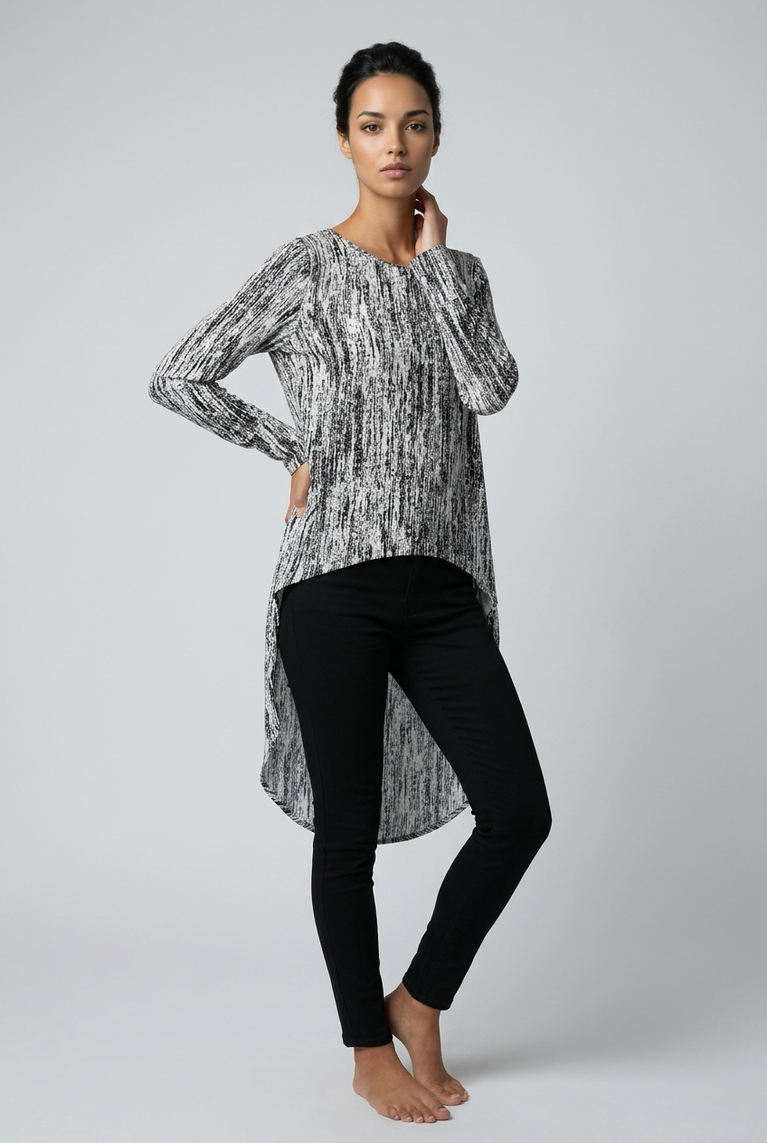 Sass &amp; Bide Blouse Womens Size Small Black White Print Designer Top