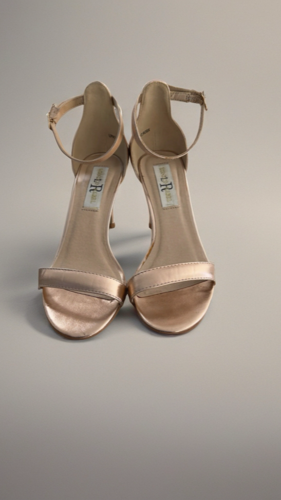 London Rebel Rose Gold Sandals – Ankle Strap Heels | Women’s Size 7 Shoes