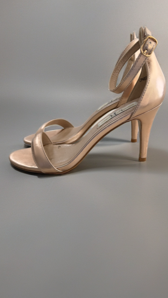 London Rebel Rose Gold Sandals – Ankle Strap Heels | Women’s Size 7 Shoes