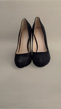 Nine West Shoes – Black Suede Heels with Diamanté Stiletto | Size 7