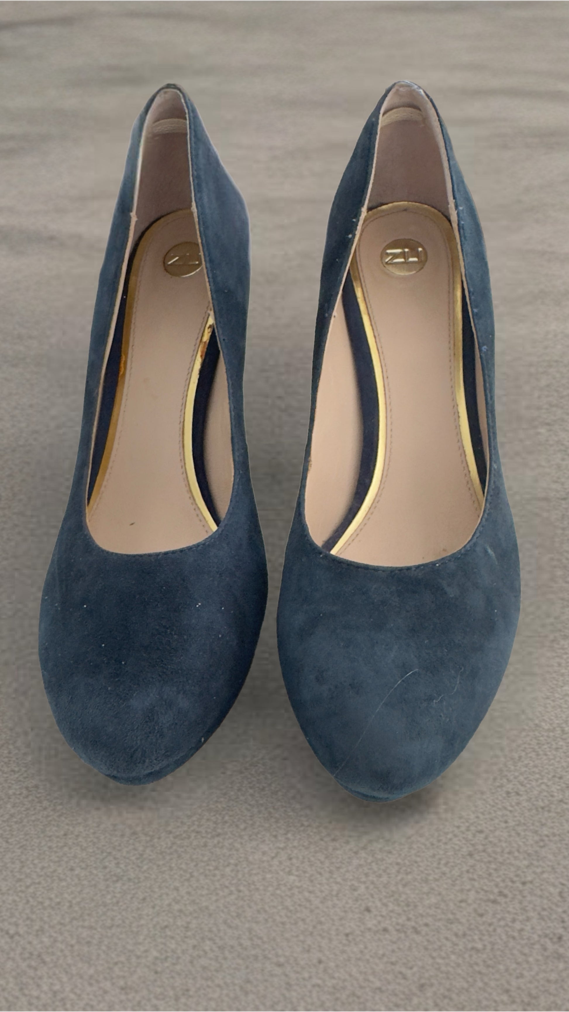 ZU Navy Suede Court Shoes – Classic Heels | Women’s Size 7.5 Shoes