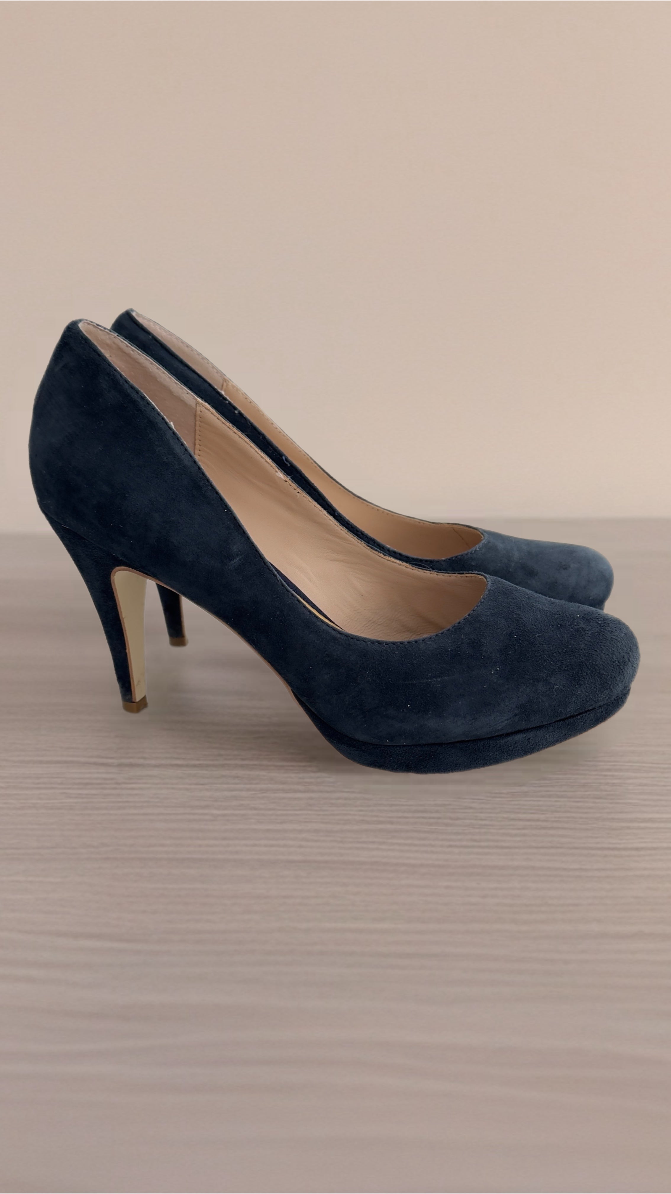 Nine West Shoes – Black Suede Heels with Diamanté Stiletto | Size 7
