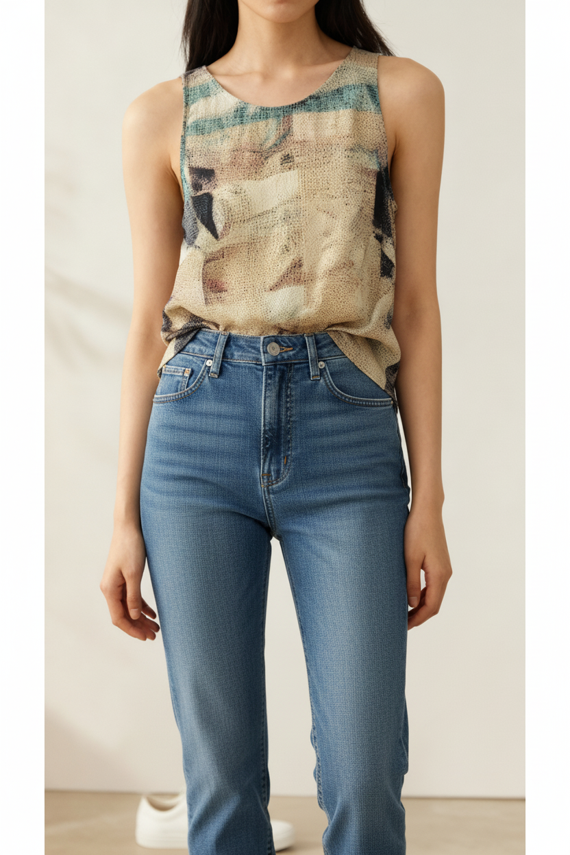 Lisa Ho Graphic Print Top – Size 8, Pre-Loved Designer Fashion at Coco &amp; Louis