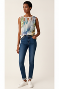  Lisa Ho Watercolour Silk Top with Keyhole Neckline – Pre-Loved Designer Fashion 