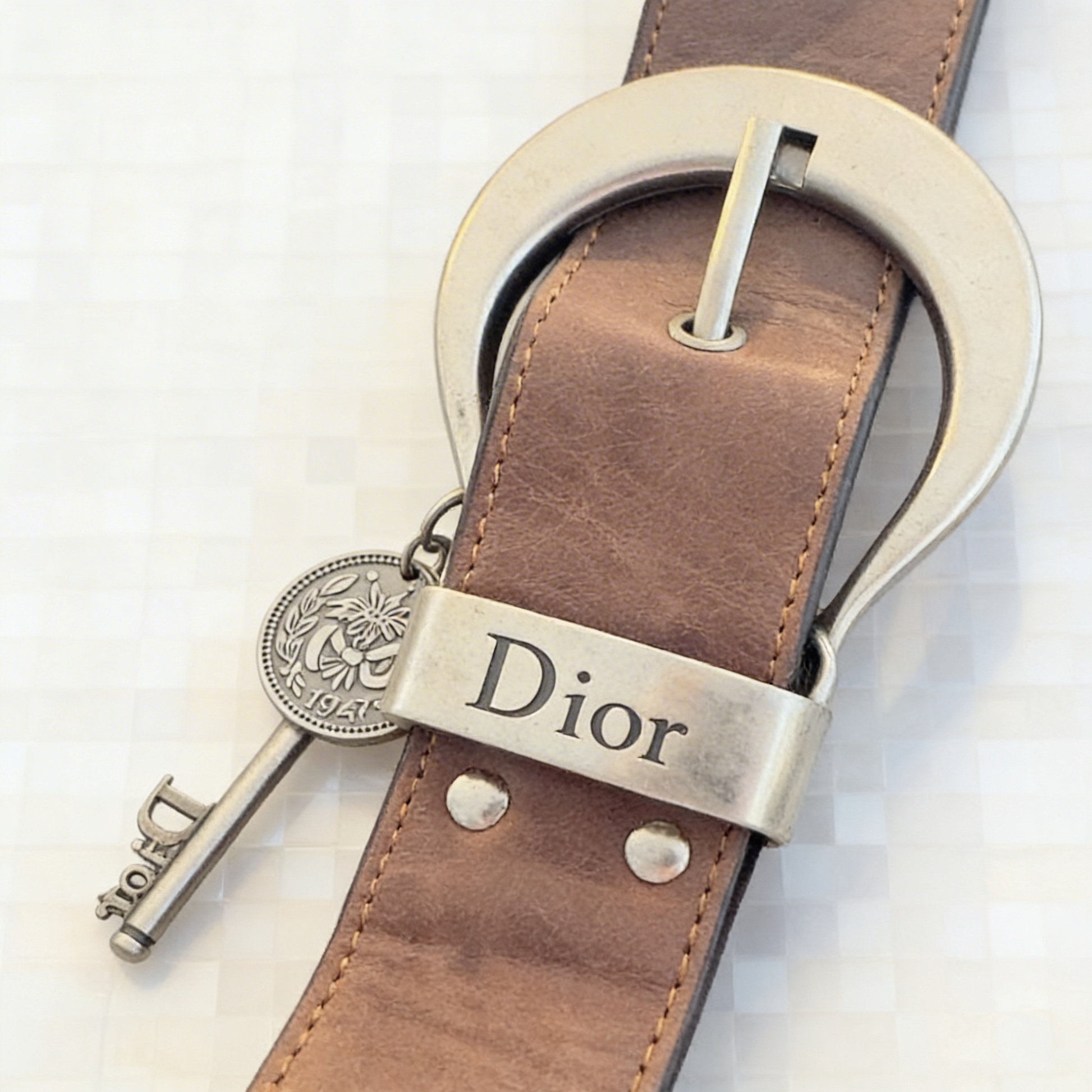 Christian Dior Gaucho Saddle Bag Brown Leather Shoulder Bag Boho Luxury