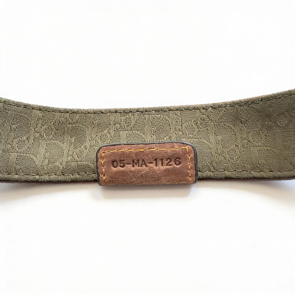 dior gaucho bag with a brown leather label on a white background