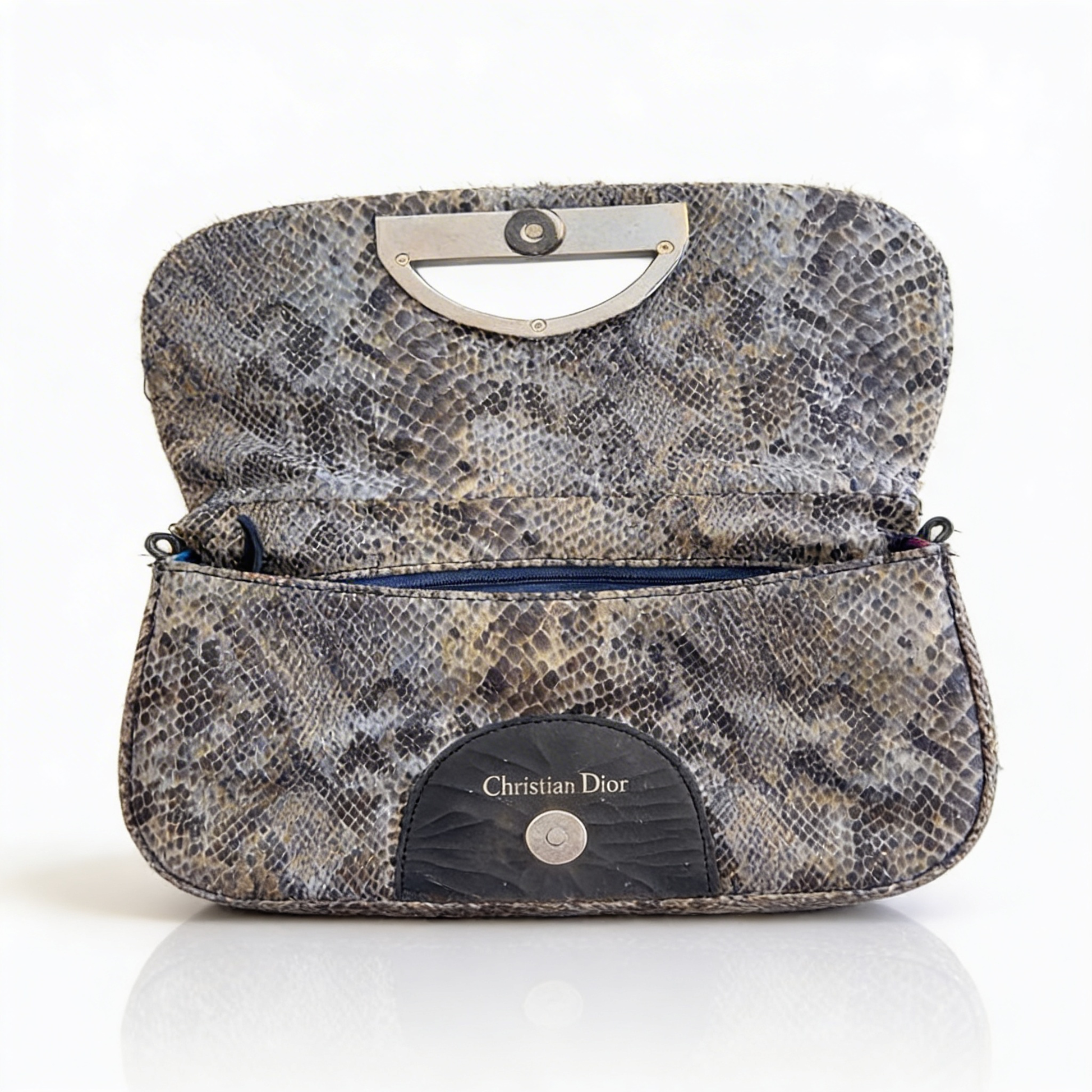 Christian Dior Malice Leopard Pony Hair Clutch Bag Vintage Dior Cheetah Bag