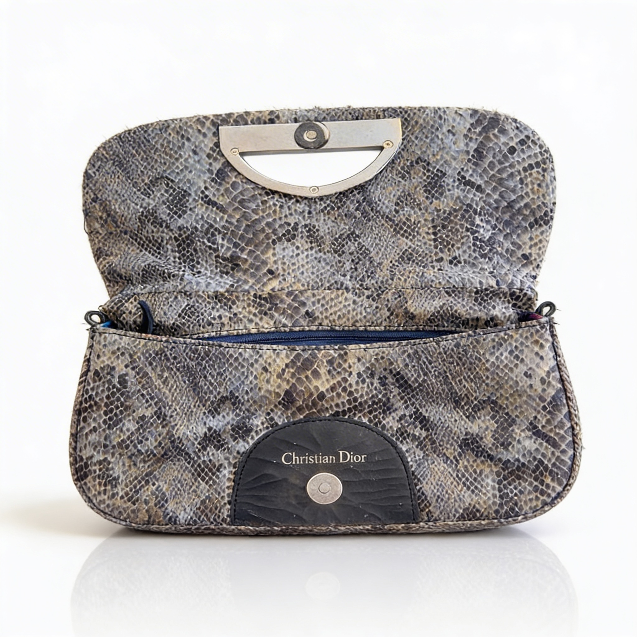 Christian Dior Malice Leopard Pony Hair Clutch Bag Vintage Dior Cheetah Bag
