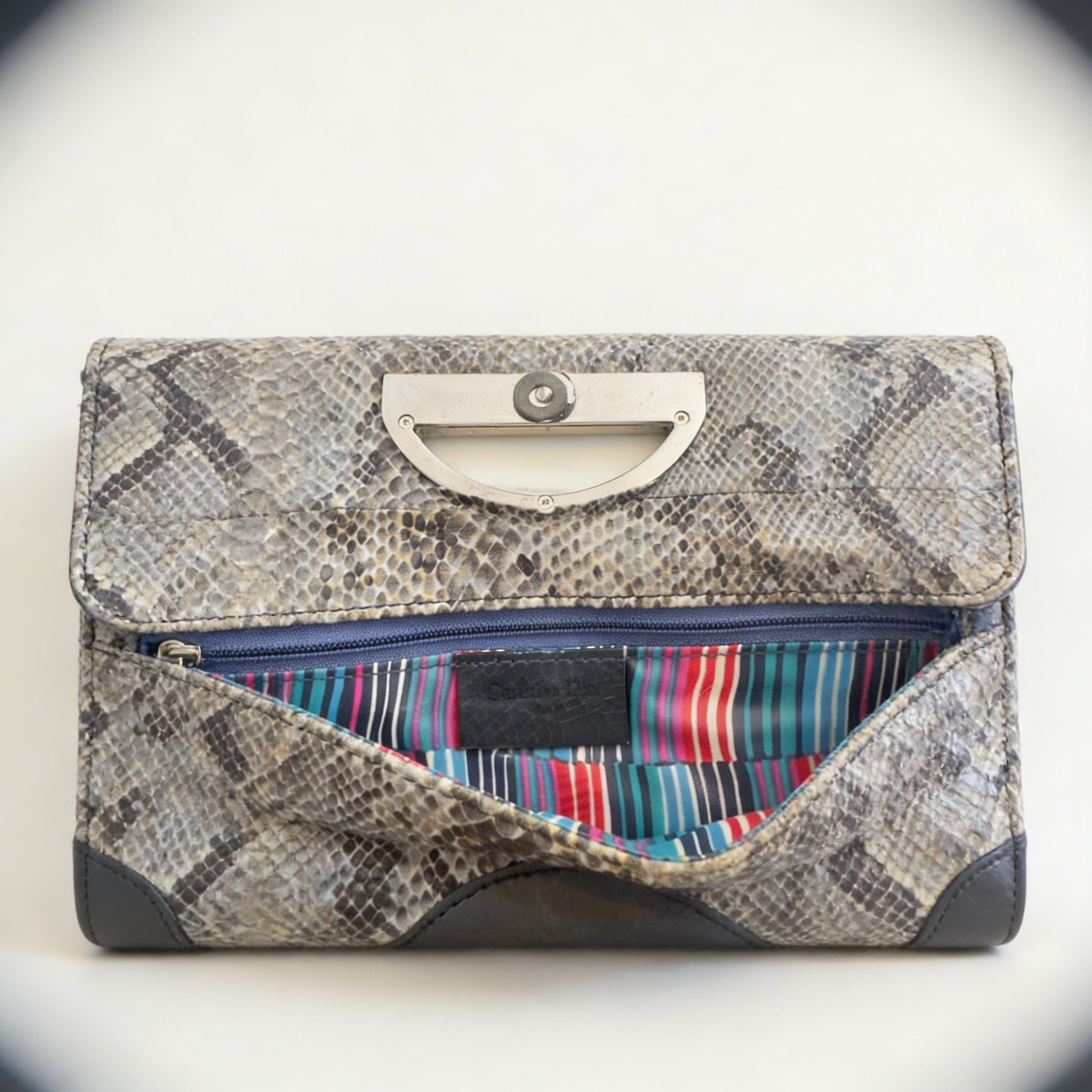 Christian Dior Malice Leopard Pony Hair Clutch Bag Vintage Dior Cheetah Bag