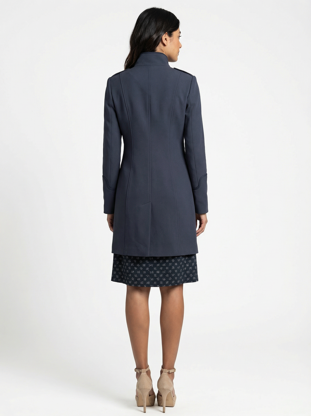 Lisa Ho Navy Military Coat Size 8 Tailored Structured Designer