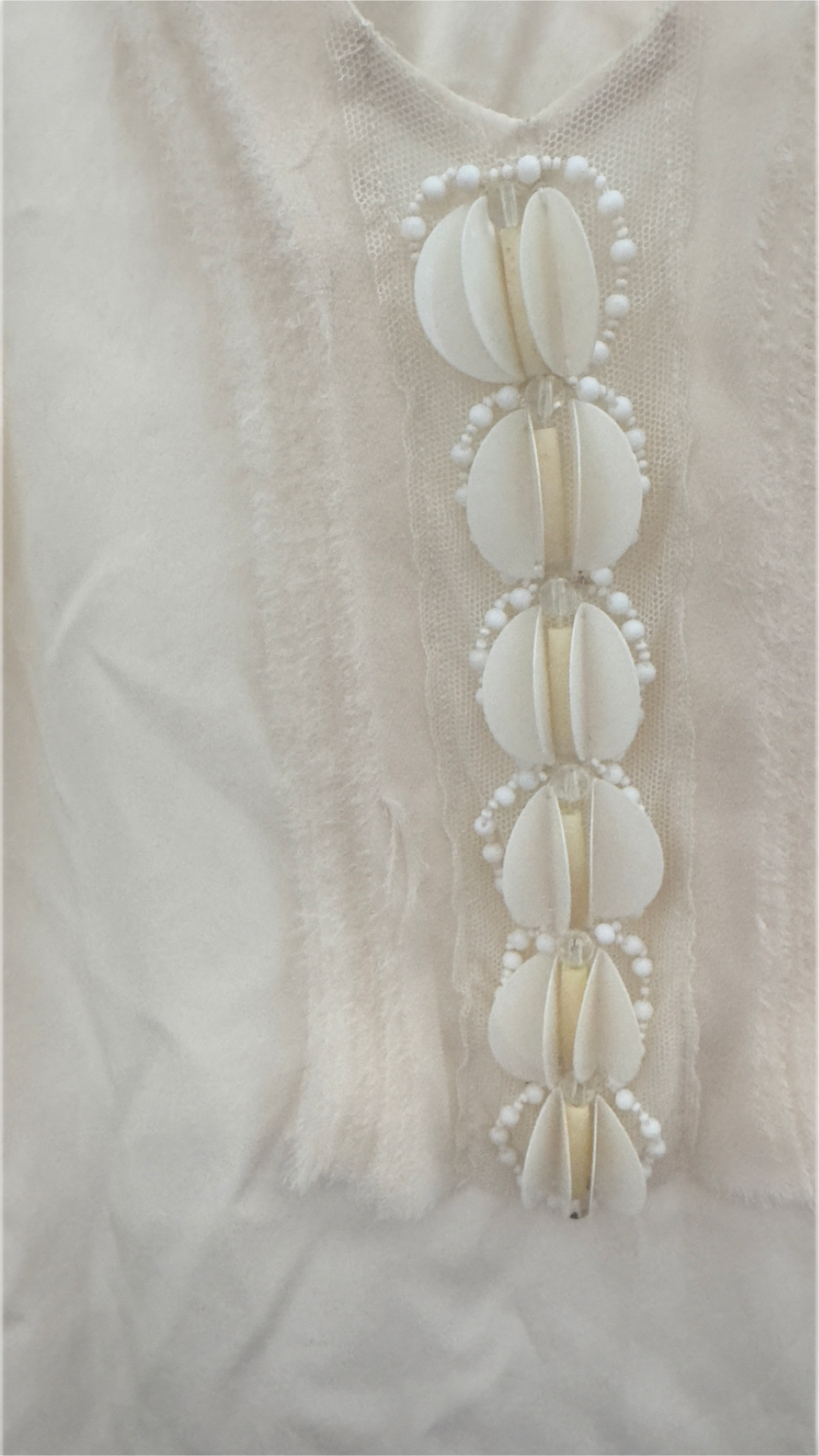 Lisa Ho 100% Silk Beaded Top—Black/Cream 8-10  Designer Preloved Luxury